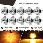 💡3/4 Inch LED Amber Watermelon Side Marker Light