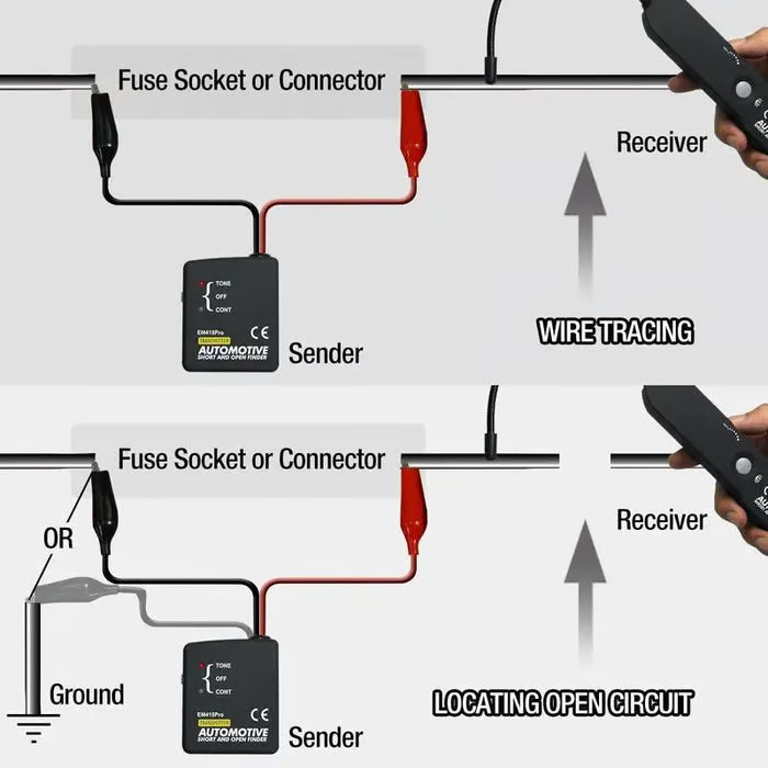 EM415Pro Automotive Electrical Open&Short Finder Circuit Tester,Tone Generator Cable Wire Breaker Fault Finder