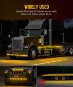 💡3/4 Inch LED Amber Watermelon Side Marker Light