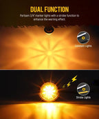 💡3/4 Inch LED Amber Watermelon Side Marker Light