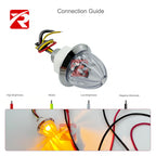 💡3/4 Inch LED Amber Watermelon Side Marker Light