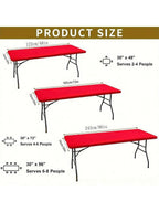 Stretch Polyester Tablecloth—A washable, wrinkle-resistant rectangular tablecloth, perfect for dining and kitchen gatherings